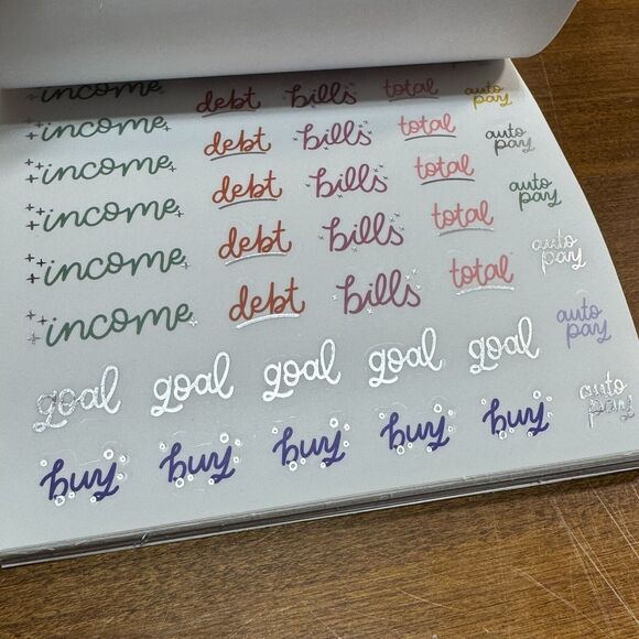 Agenda 52 Sticker Book Budget Foiled 2288 Pieces Planner Expenses Budgeting - Picture 10 of 16